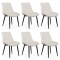 Set 6 scaune bucătărie living pe crem