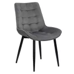 Scaun pentru bucătărie și living din catifea BUC206 Gri Închis