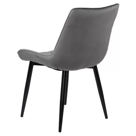 Scaun pentru bucătărie și living din catifea BUC206 Gri Închis