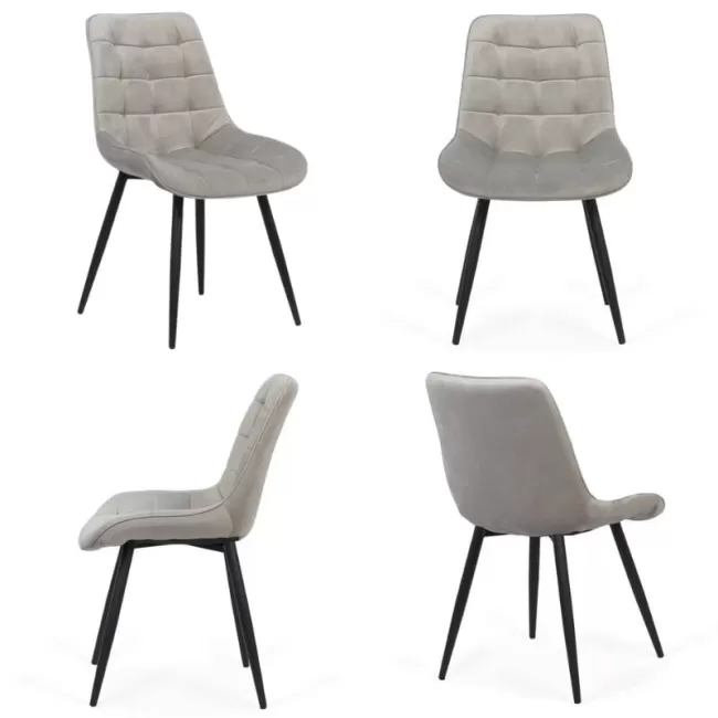 Set 4 scaune bucătărie living pe gri
