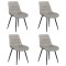 Set 4 scaune bucătărie living pe gri