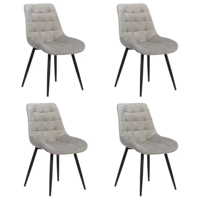 Set 4 scaune bucătărie living pe gri