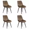 Set 4 scaune bucătărie și living din catifea BUC 206 Maro