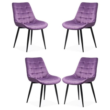 4 scaune bucătărie și living din catifea Mov 4 scaune bucătărie și living din catifea Mov