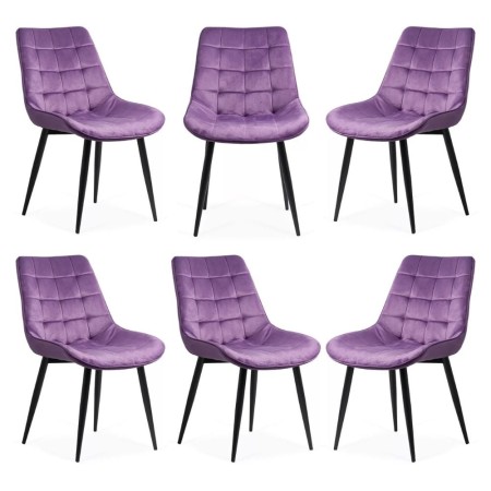 6 scaune bucătărie și living din catifea Mov 6 scaune bucătărie și living din catifea Mov