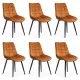 6 scaune bucătărie și living din catifea Portocaliu