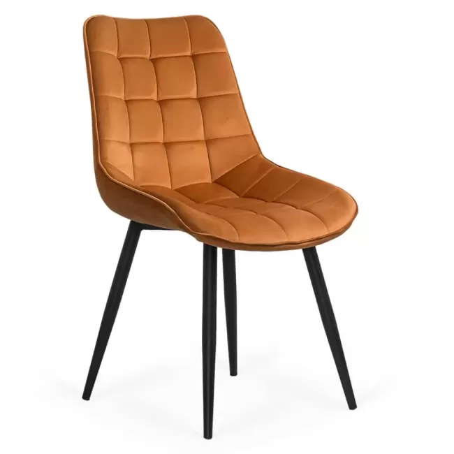 Scaun pentru bucătărie și living din catifea BUC206 Portocaliu