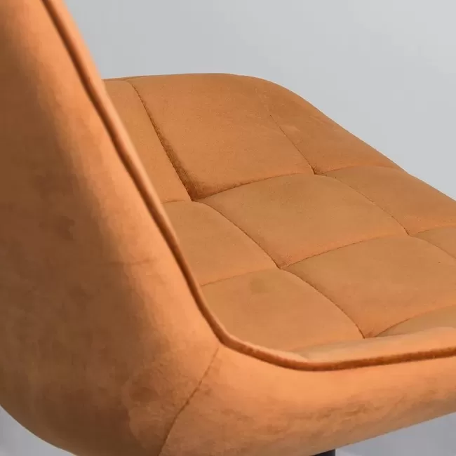 Scaun pentru bucătărie și living din catifea BUC206 Portocaliu
