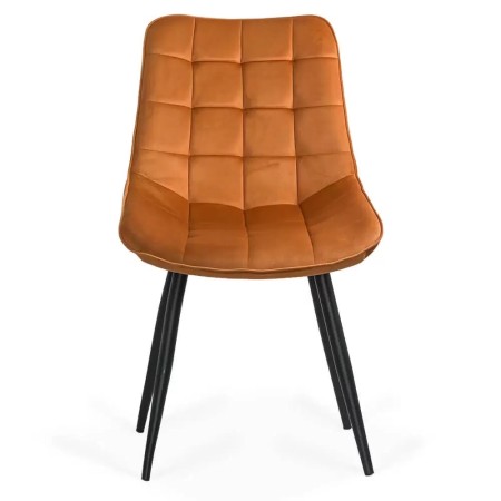 Scaun pentru bucătărie și living din catifea BUC206 Portocaliu Scaun pentru bucătărie și living din catifea BUC206 Portocaliu