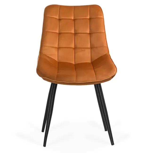 Scaun pentru bucătărie și living din catifea BUC206 Portocaliu
