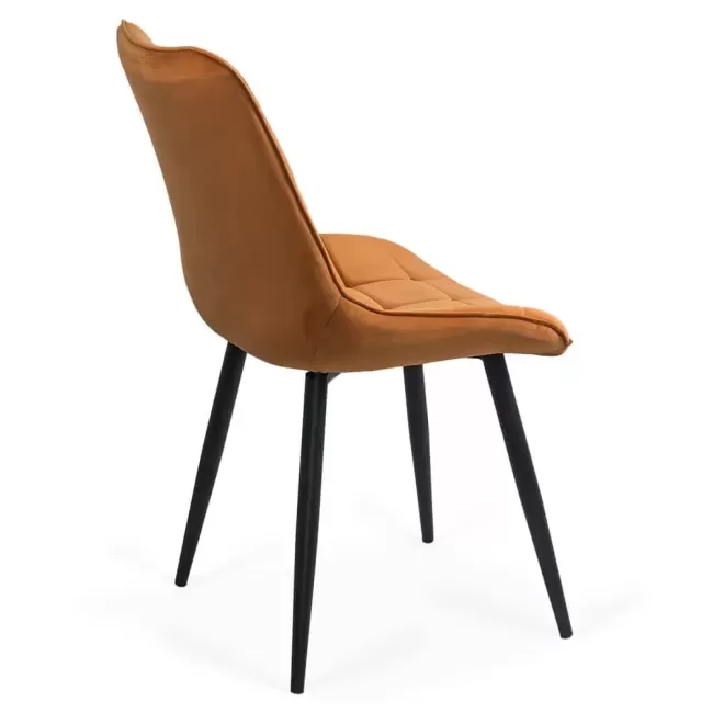 Scaun pentru bucătărie și living din catifea BUC206 Portocaliu