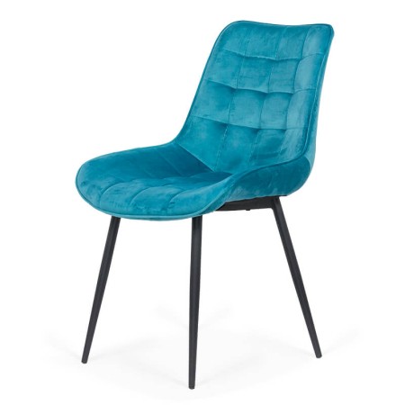 Scaun pentru bucătărie și living din catifea BUC206 Turcoaz Scaun pentru bucătărie și living din catifea BUC206 Turcoaz
