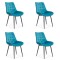 4 scaune bucătărie și living din catifea Turcoaz