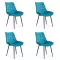4 scaune bucătărie și living din catifea Turcoaz