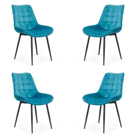4 scaune bucătărie și living din catifea Turcoaz 4 scaune bucătărie și living din catifea Turcoaz
