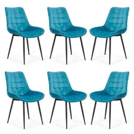 6 scaune bucătărie și living din catifea Turcoaz 6 scaune bucătărie și living din catifea Turcoaz