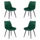 4 scaune bucătărie și living din catifea Verde