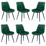 6 scaune bucătărie și living din catifea Verde