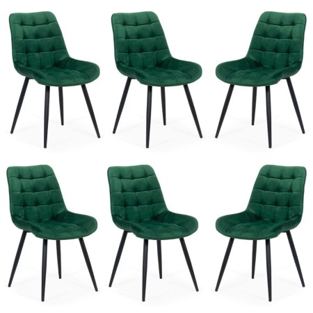 6 scaune bucătărie și living din catifea Verde 6 scaune bucătărie și living din catifea Verde