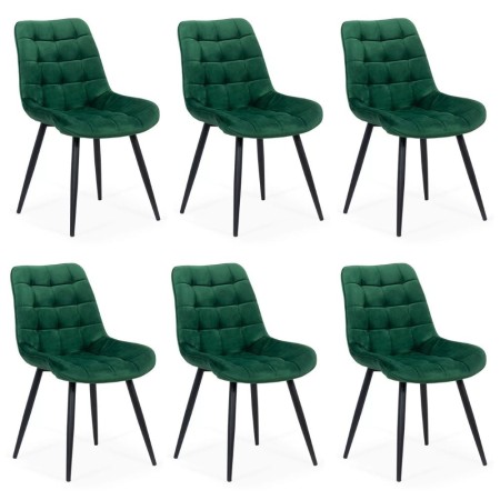 6 scaune bucătărie și living din catifea Verde 6 scaune bucătărie și living din catifea Verde