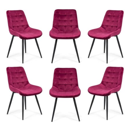 6 scaune bucătărie și living din catifea Vișiniu 6 scaune bucătărie și living din catifea Vișiniu