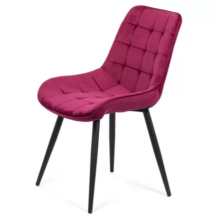 Scaun pentru bucătărie și living din catifea BUC206 Vișiniu