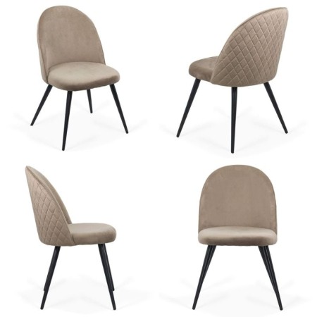 Scaune de bucatarie si living din catifea BUC 207 Bej Scaune de bucatarie si living din catifea BUC 207 Bej