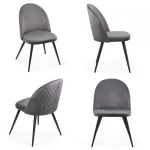 Scaune de bucatarie si living din catifea BUC 207 Gri