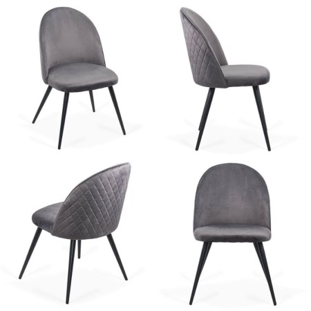 Scaune de bucatarie si living din catifea BUC 207 Gri Scaune de bucatarie si living din catifea BUC 207 Gri