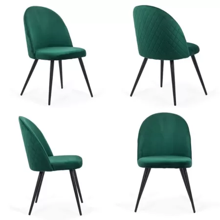 Scaune de bucatarie si living din catifea BUC 207 Verde