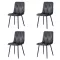 4 scaune living catifea BUC 210 Gri – confort, stil modern, cadru metalic solid