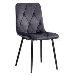 Scaun living catifea BUC 210 Gri – confort, stil modern, cadru metalic solid