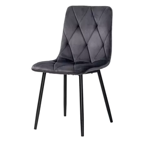 Scaun living catifea BUC 210 Gri – confort, stil modern, cadru metalic solid