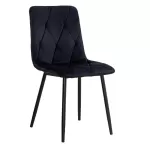 Scaun living catifea BUC 210 Negru – confort, stil modern, cadru metalic solid