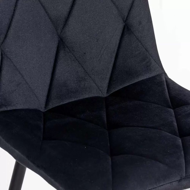 Scaun living catifea BUC 210 Negru – confort, stil modern