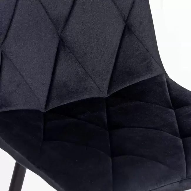 Scaun living catifea BUC 210 Negru – confort, stil modern