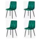 4 scaune living catifea BUC 210 Verde – confort, stil modern