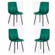 4 scaune living catifea BUC 210 Verde – confort, stil modern