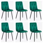 6 scaune living catifea BUC 210 Verde – confort, stil modern, cadru metalic solid