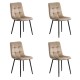 4 scaune living catifea BUC 211 Bej – cadru metalic modern