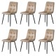 6 scaune living catifea BUC 211 Bej – cadru metalic modern
