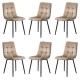 6 scaune living catifea BUC 211 Bej – cadru metalic modern