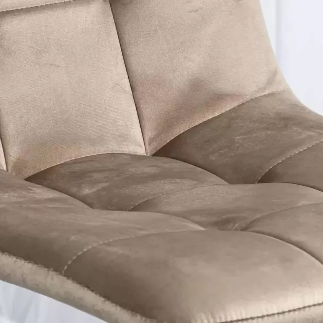 Scaun living catifea BUC 211 Bej – cadru metalic modern