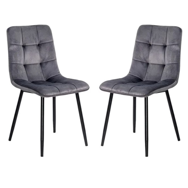 Scaun living catifea BUC 211 Gri – cadru metalic modern