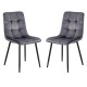 Scaun living catifea BUC 211 Gri – cadru metalic modern