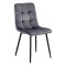 Scaun living catifea BUC 211 Gri – design modern, picioare metalice, confort premium