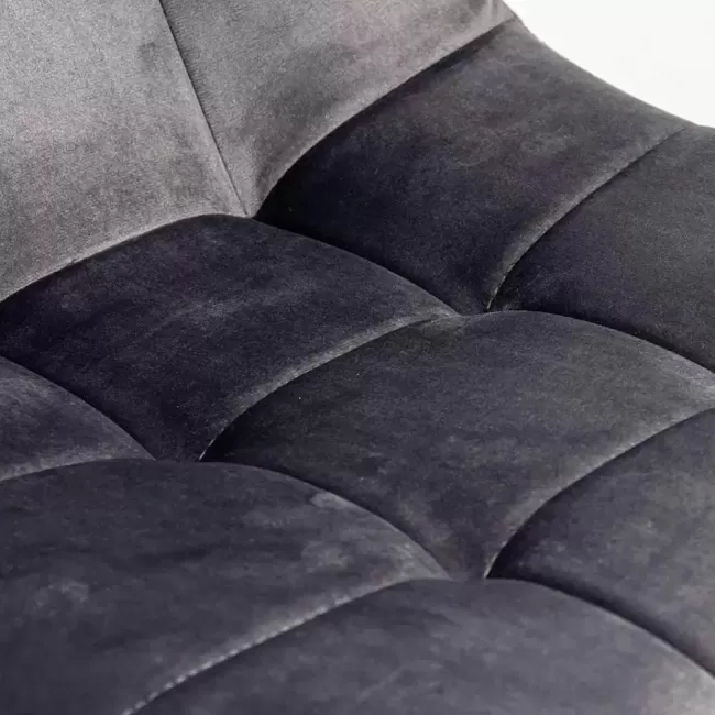 Scaun living catifea BUC 211 Gri – cadru metalic modern