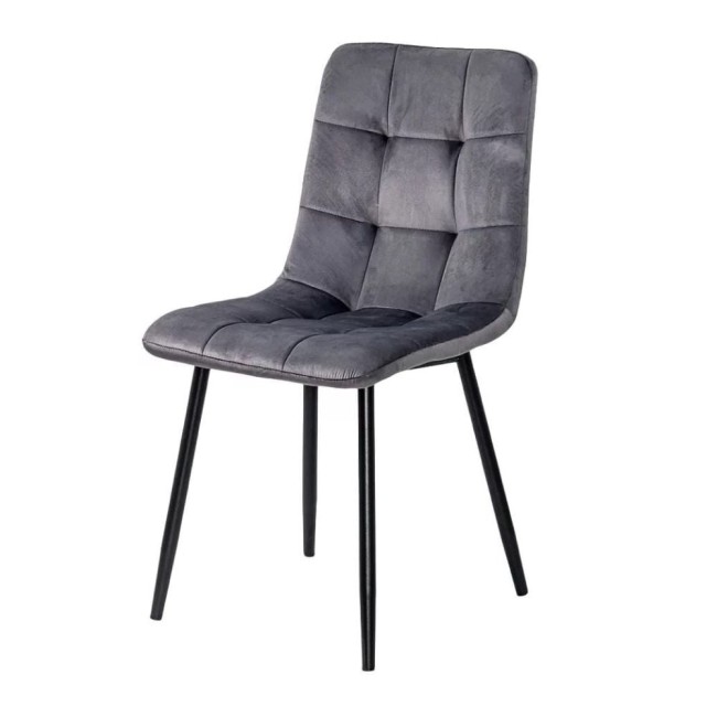 Scaun living catifea BUC 211 Gri – cadru metalic modern