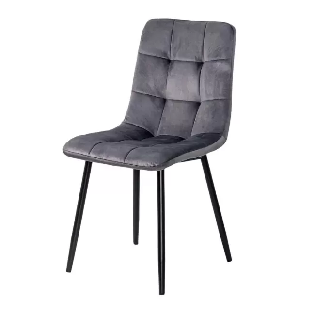 Scaun living catifea BUC 211 Gri – cadru metalic modern