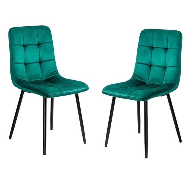 Scaun living catifea BUC 211 Verde – cadru metalic modern